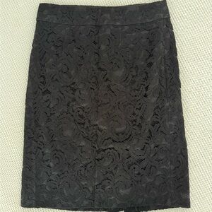Banana Republic Black Lace Pencil Skirt
